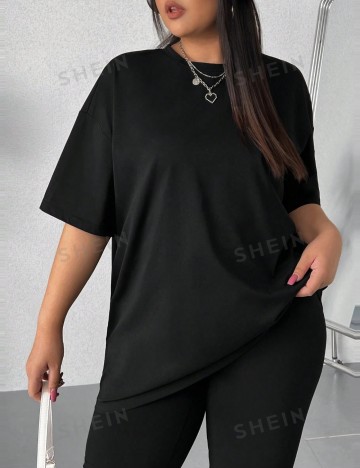 Tricou Shein Curve+, negru