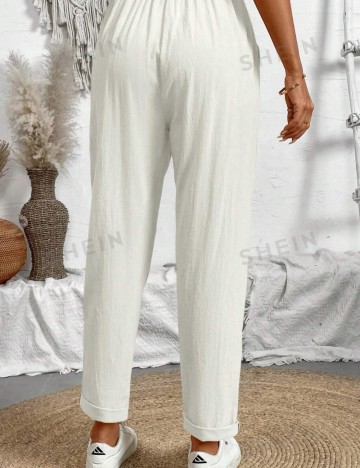 Pantaloni Shein, alb