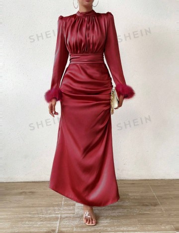 Rochie midi Shein, vișiniu