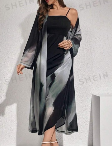 Set Rochie și Cardigan Shein, mix culori