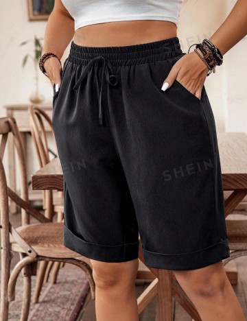 Pantaloni scurți Shein, negru