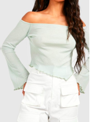 Top Boohoo, verde