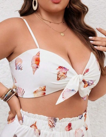 Top Shein Curve+, mix culori