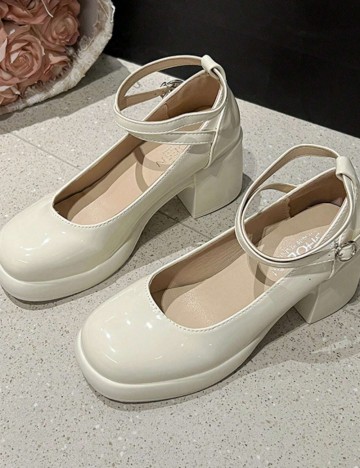 Pantofi cu toc Shein, bej