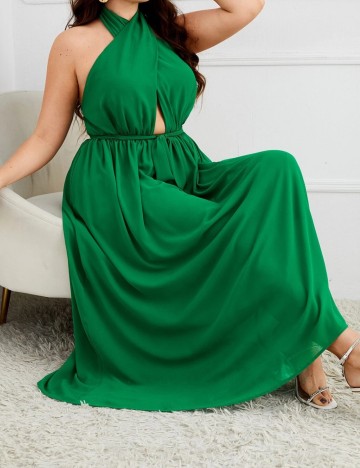 Rochie maxi Shein Curve+, verde