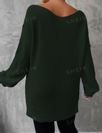 Pulover Shein Curve+, verde