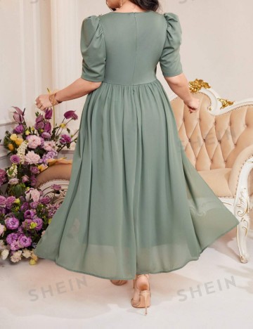 Rochie de ocazie Shein Curve+, verde