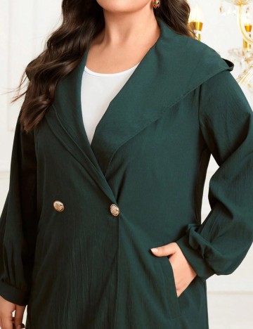 Trench Shein Curve+, verde