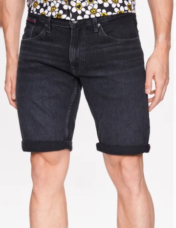 Pantaloni scurți Tommy Hilfiger, negru