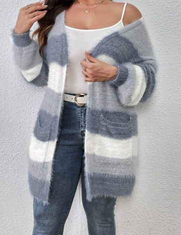 Cardigan Shein Curve+, mix culori