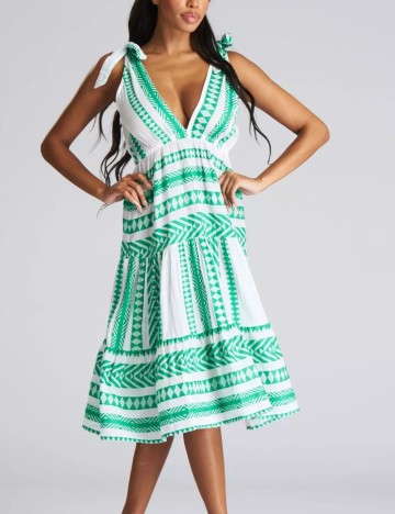 Rochie midi South Beach, mix culori