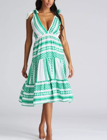 Rochie midi South Beach, mix culori