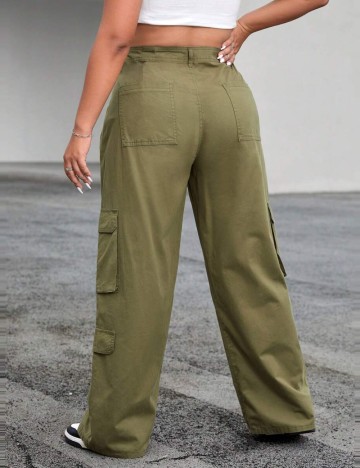 Pantaloni Shein Curve+, verde