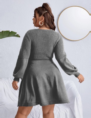 Rochie mini Shein Curve+, gri