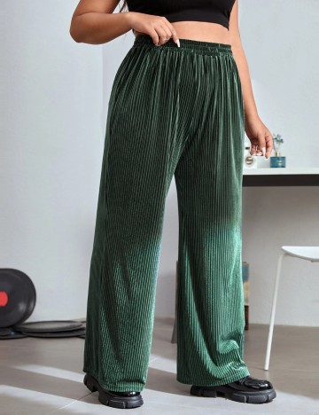 Pantaloni Shein Curve+, verde