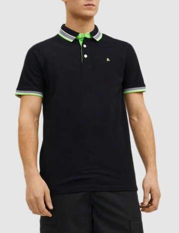 Tricou polo Jack & Jones, negru