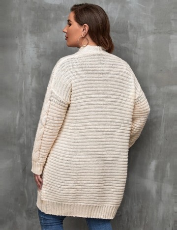 Cardigan Shein Curve+, crem