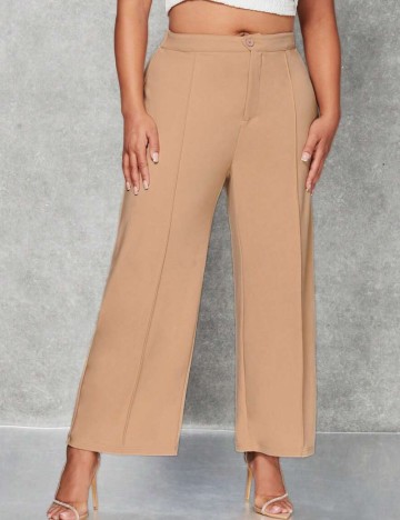 Pantaloni Shein Curve+, maro