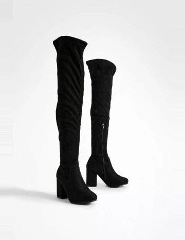 Cizme cu toc Boohoo, negru