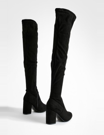 Cizme cu toc Boohoo, negru