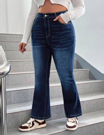 Jeans Shein Curve+, albastru