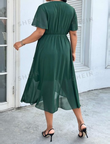 Rochie midi Shein Curve+, verde