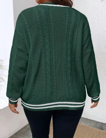 Cardigan Shein Curve+, verde