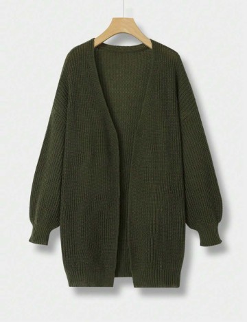 Cardigan Shein Curve+, kaki