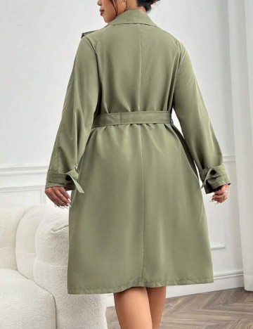 Trench Shein Curve+, verde