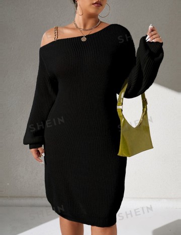 Rochie mini Shein Curve+, negru