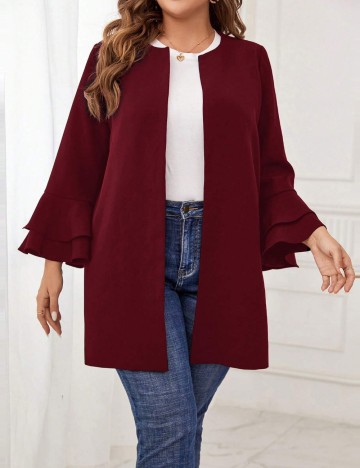 Cardigan Shein Curve+, vișiniu