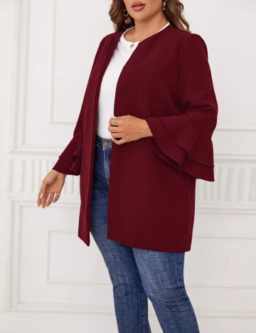 Cardigan Shein Curve+, vișiniu