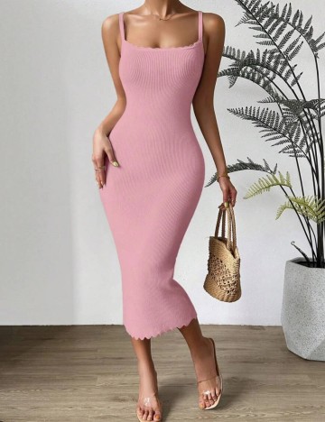 Rochie midi Shein, roz