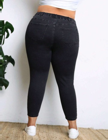 Jeans Shein Curve+, negru