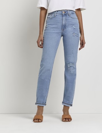 Jeans River Island, albastru denim