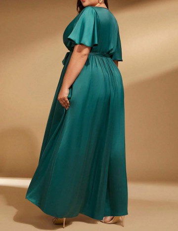 Rochie maxi Shein Curve+, verde