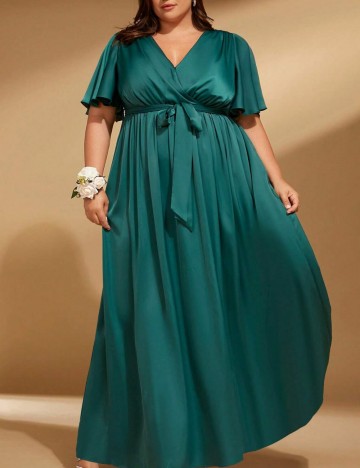 Rochie maxi Shein Curve+, verde