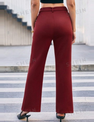 Pantaloni Casual Shein, vișiniu