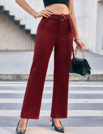 Pantaloni Casual Shein, vișiniu