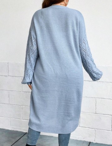 Cardigan Shein Curve+, albastru