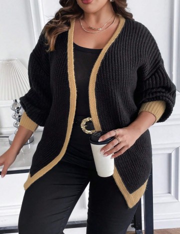 Cardigan Shein Curve+, negru