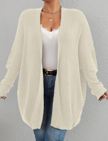 Cardigan Shein Curve+, crem