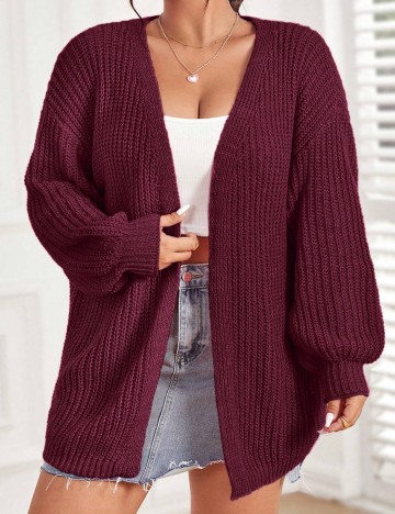 Cardigan Shein Curve+, vișiniu