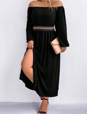 Rochie maxi Shein Curve+, negru