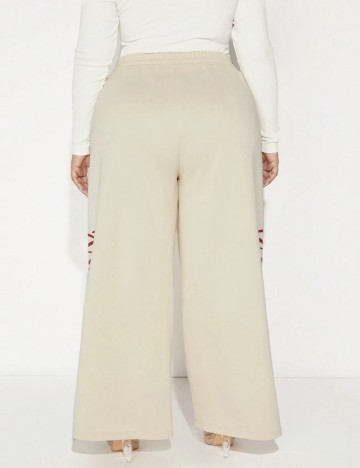 Pantaloni Shein Curve+, crem