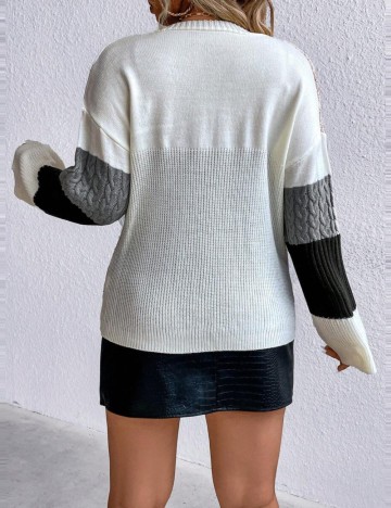 Cardigan Shein Curve+, mix culori