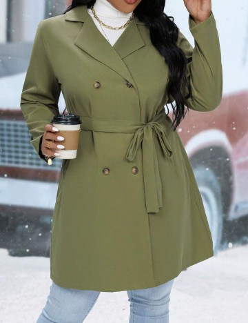 Trench Shein Curve+, verde