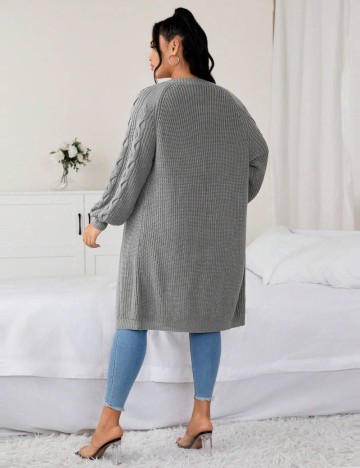 Cardigan Shein Curve+, gri