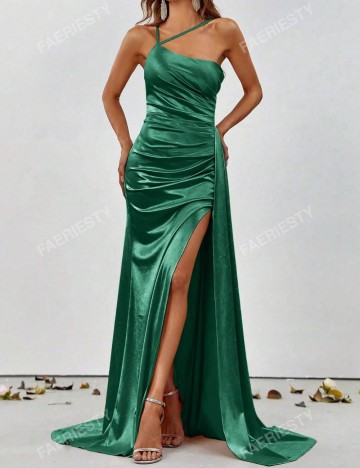 Rochie maxi FAERIESTY by Shein, verde