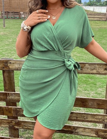 Rochie mini Shein Curve+, verde